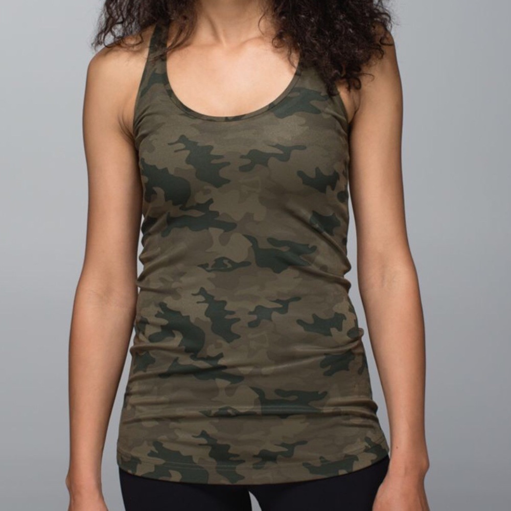 Lululemon Camo Racerback Tank Sz 6